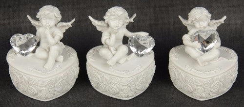 Cherub On Heart Box Set of 3