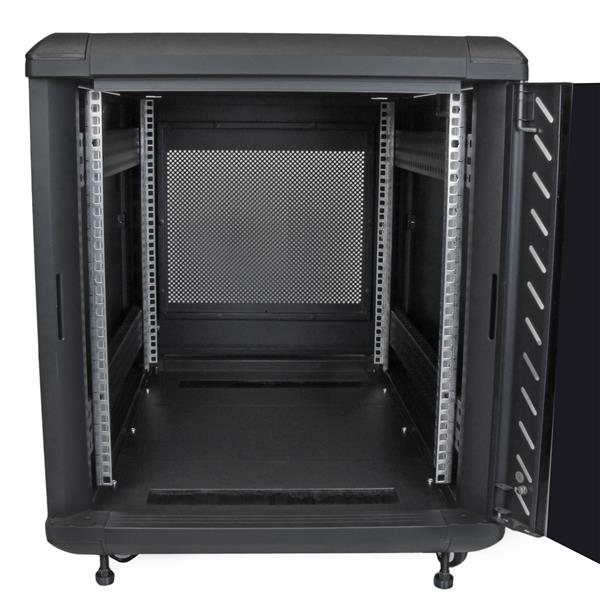 12U 36in Knock-Down Server Rack Cabinet with Casters