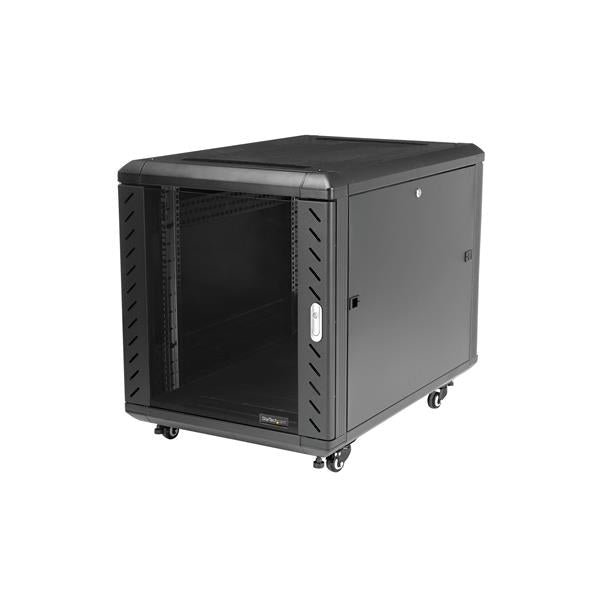 12U 36in Knock-Down Server Rack Cabinet with Casters