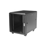 12U 36in Knock-Down Server Rack Cabinet with Casters