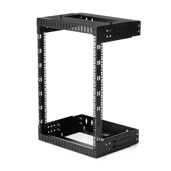 15U Adjustable Depth Wall-Mount Server Rack - 12 to 20 Inch - Ideal for Home/Office