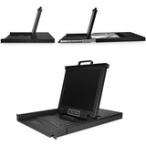 High-Performance 16-Port Rackmount KVM Console with 17-Inch LCD Monitor for Server Management