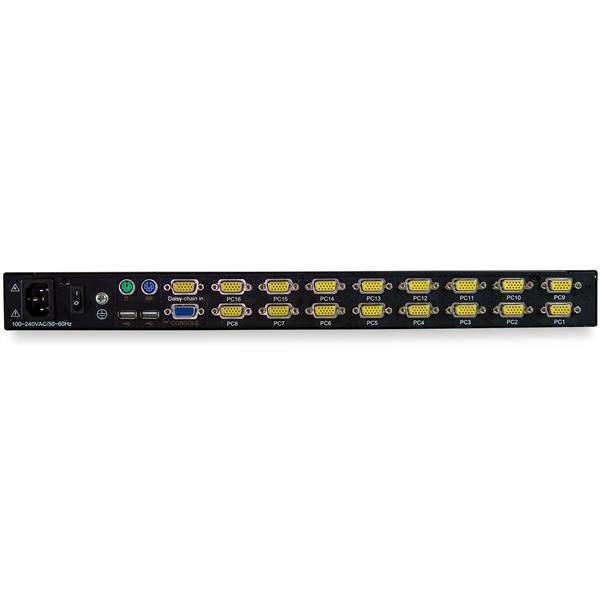 High-Performance 16-Port Rackmount KVM Console with 17-Inch LCD Monitor for Server Management