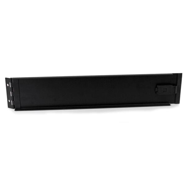 2U Hinged Solid Blank Rack Panel - Durable, Tool-Less Installation for Server Racks, TAA Compliant