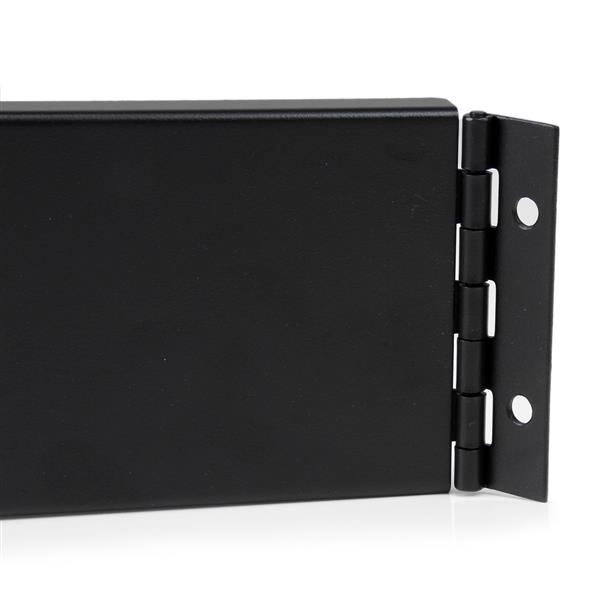 2U Hinged Solid Blank Rack Panel - Durable, Tool-Less Installation for Server Racks, TAA Compliant