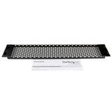 2U Tool-Less Vented Blank Rack Panel for 19" Racks - Durable Steel, TAA Compliant, Easy Installation