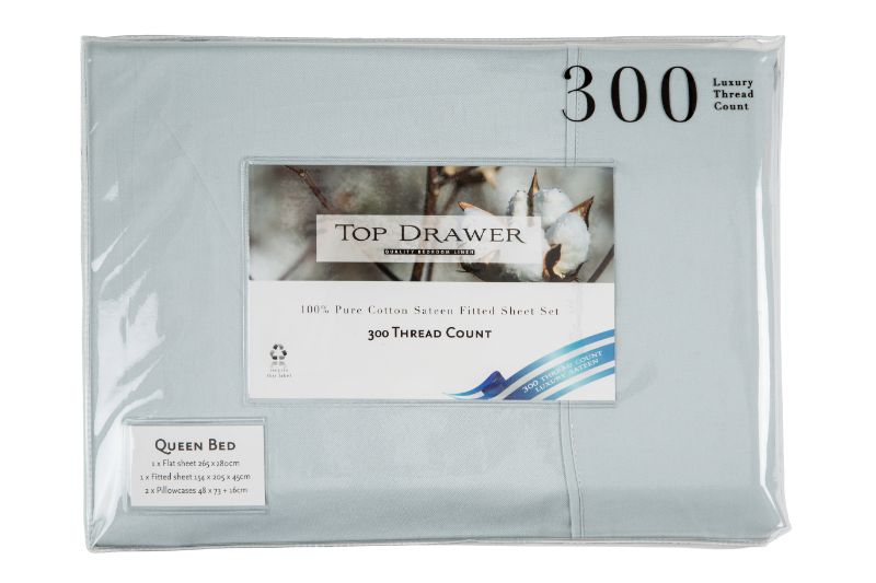 KING Sheet Set 50cm drop Sage - 300TC