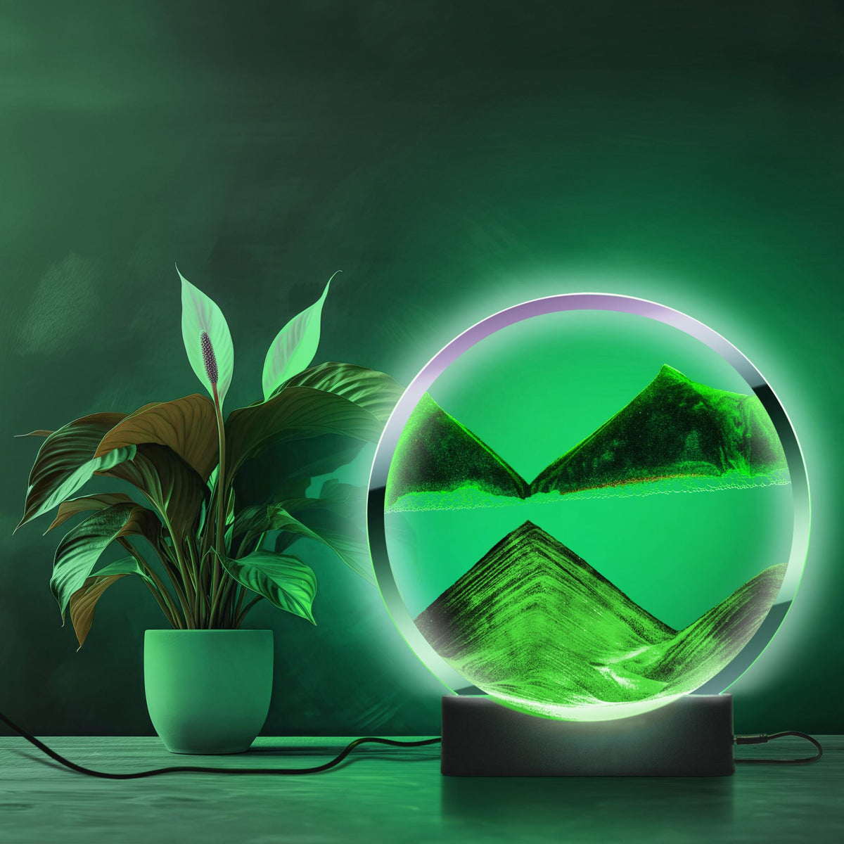 Large Black LED Sand Art Display