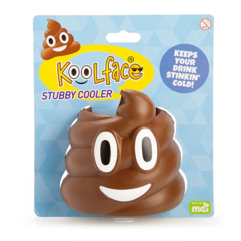 Stubby Cooler - Koolface Smiling Poo (11cm)