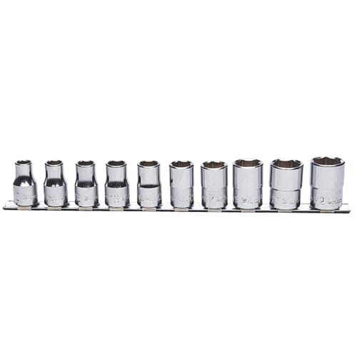 Koken RS4405A Socket Set On Rail 12pt 10pc 1/2 Dr 3/8-15/16"