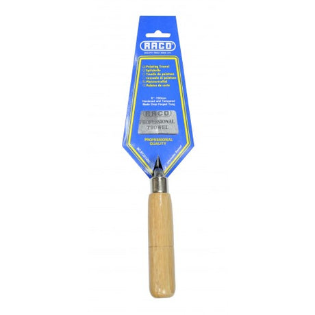 Raco RT37/143C 125mm Pointing Trowel, stainless steel, ergonomic handle, ideal for masonry detailing and repair tasks.