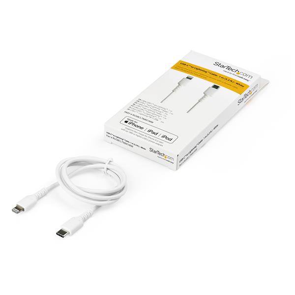 Durable 1m USB C to Lightning Cable - MFI Certified, Fast Charging for iPhone & iPad