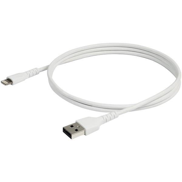 1m USB to Lightning Cable for iPhone - Apple MFi Certified - Durable White Charging Cable