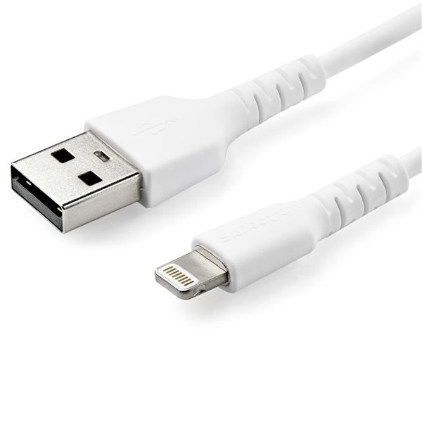 1m USB to Lightning Cable for iPhone - Apple MFi Certified - Durable White Charging Cable