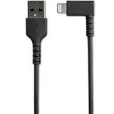 Durable 2m Right Angle USB A to Lightning Cable - Apple MFi Certified, Heavy Duty Flexibility