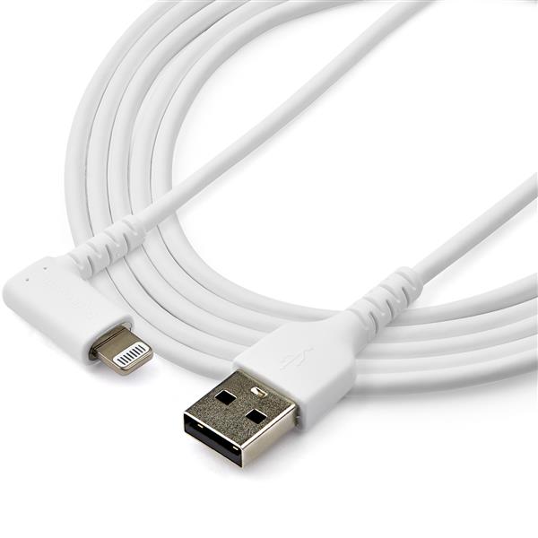 2m USB A to Lightning Cable Durable Right Angle Apple MFI Cord