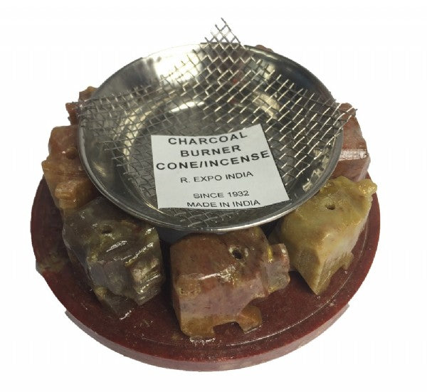 Circle Elephants Incense Burner