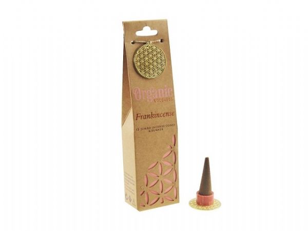 Incense - 6 x Jumbo Cones Frankincense Organic Goodness