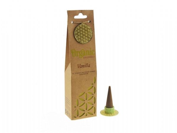 Incense - 6 x Jumbo Cones Vanilla Organic Goodness