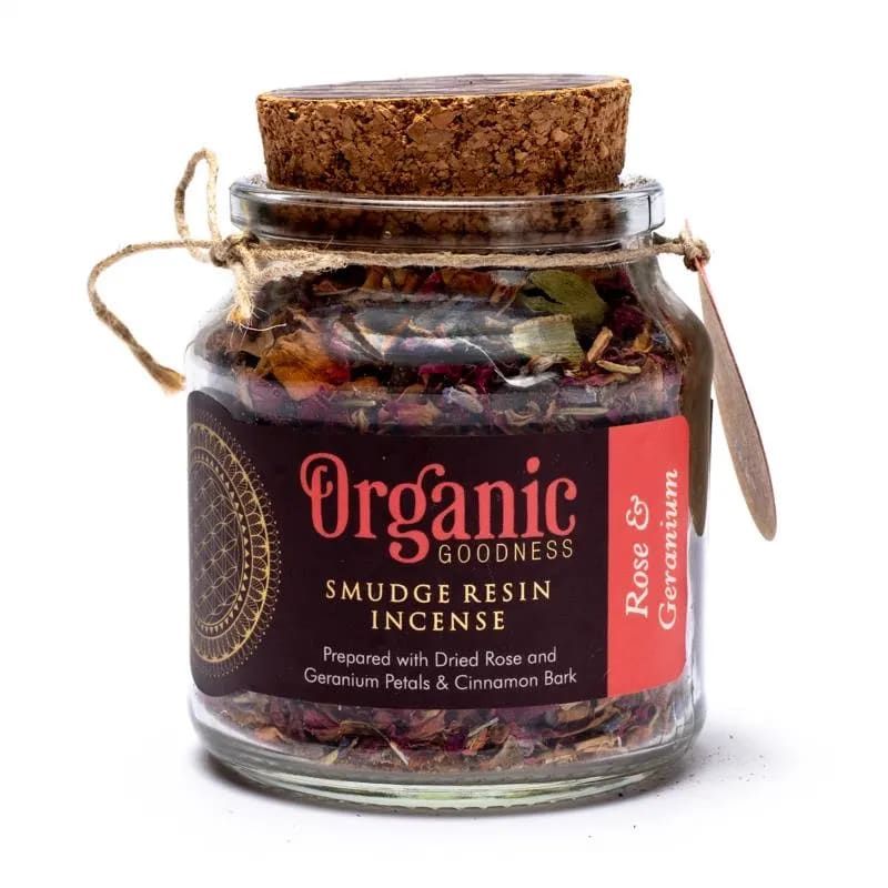 Smudge Resin Rose & Geranium Organic Goodness