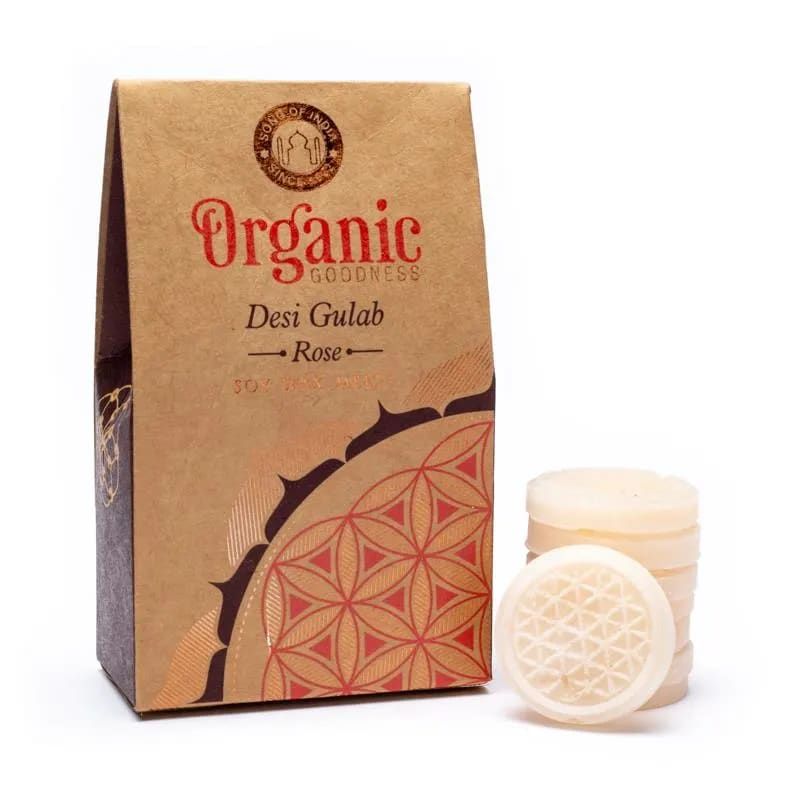Aroma Oil - Set of 3 Wax Melt Desi Gulab - Rose 40gm Organic Goodness