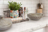 Set of 3 Seagrass Basket with Plastic Weaving
