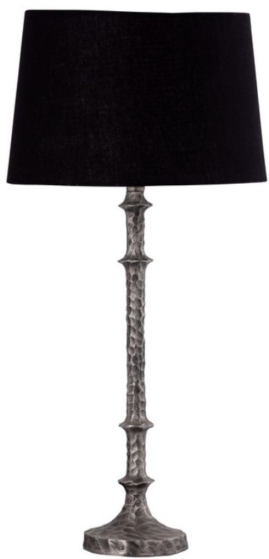 Table Lamp & Shade - Silver Antique / Black Cotton - 300*200