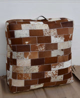 Leather Goat Skin Puff - Ottoman