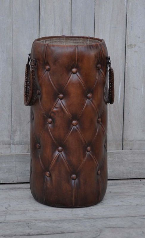Vinatge Leather Umbrella/Basket