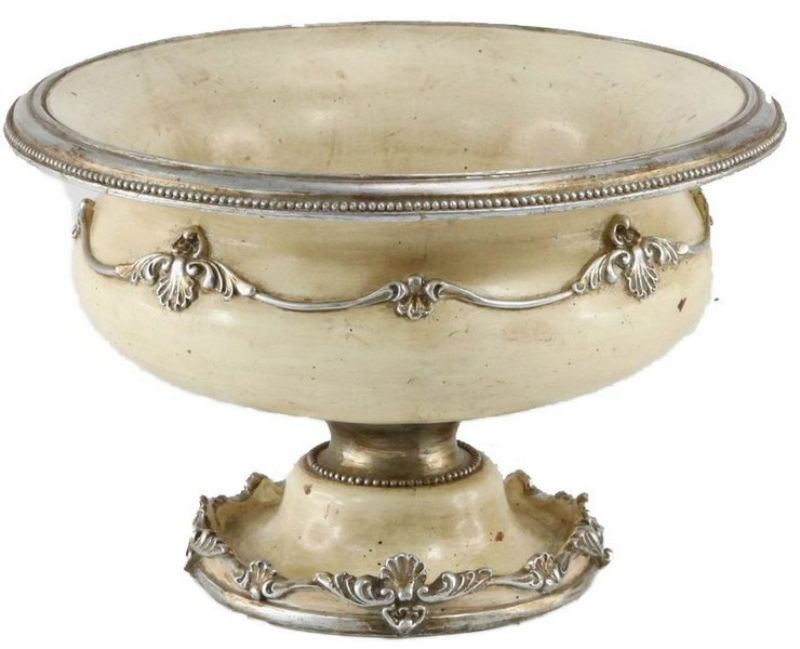 Ornament / Urn - Antiqued Cream (Ceramic)