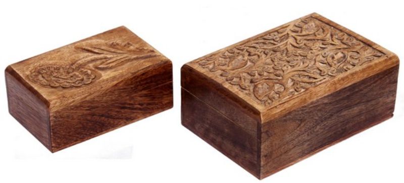 Mango Wood Boxes Set of 2