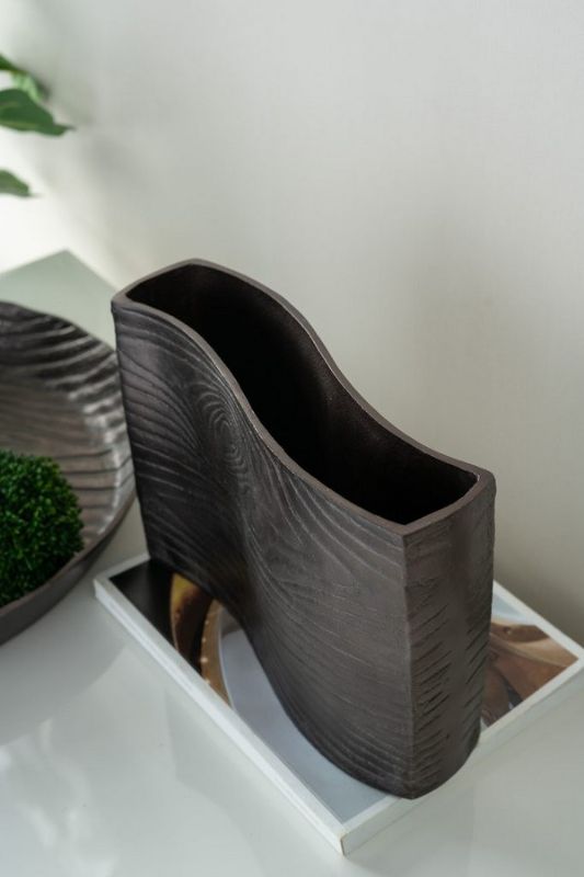 Alu Timber Wavy Rect Vase,Large