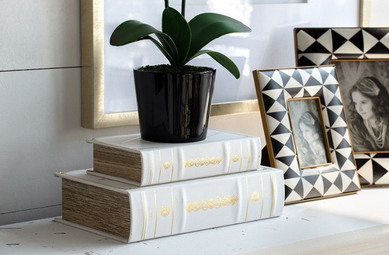 BOOK BOXES - WHITE (27cm)