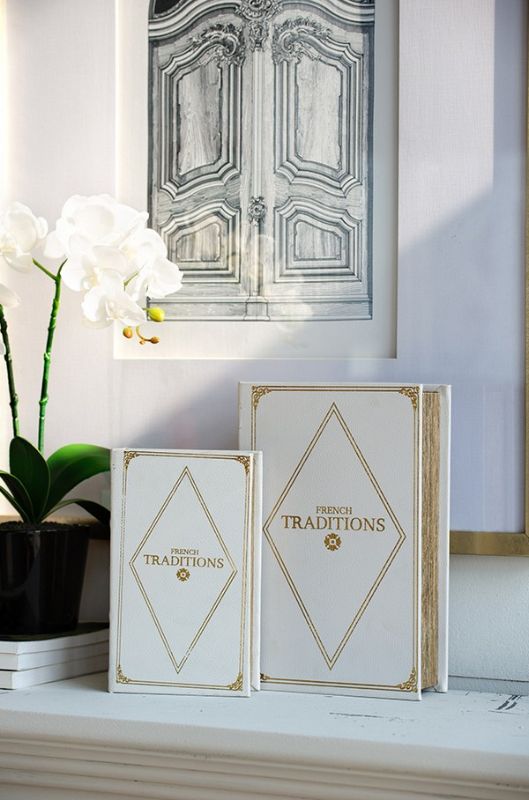BOOK BOXES - WHITE (27cm)