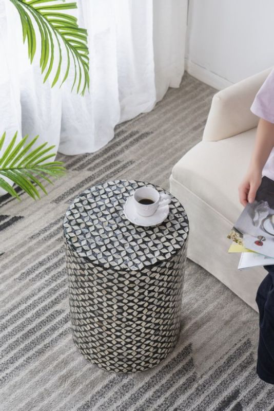 Accent Stool / Table - 45cm - Black