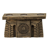 Antique Carved Pillar Candle Holder - 51cm