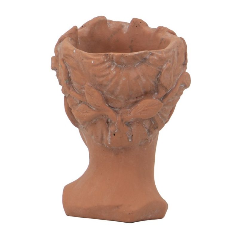 Terracotta Visage Head Planter - 23cm