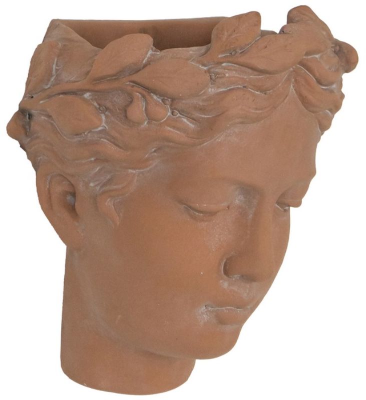 Terracotta Visage Head Planter - 22cm
