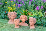 Terracotta Visage Head Planter - 24cm