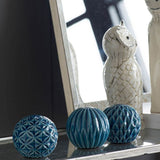 Blue Marbleised Balls Set of 3
