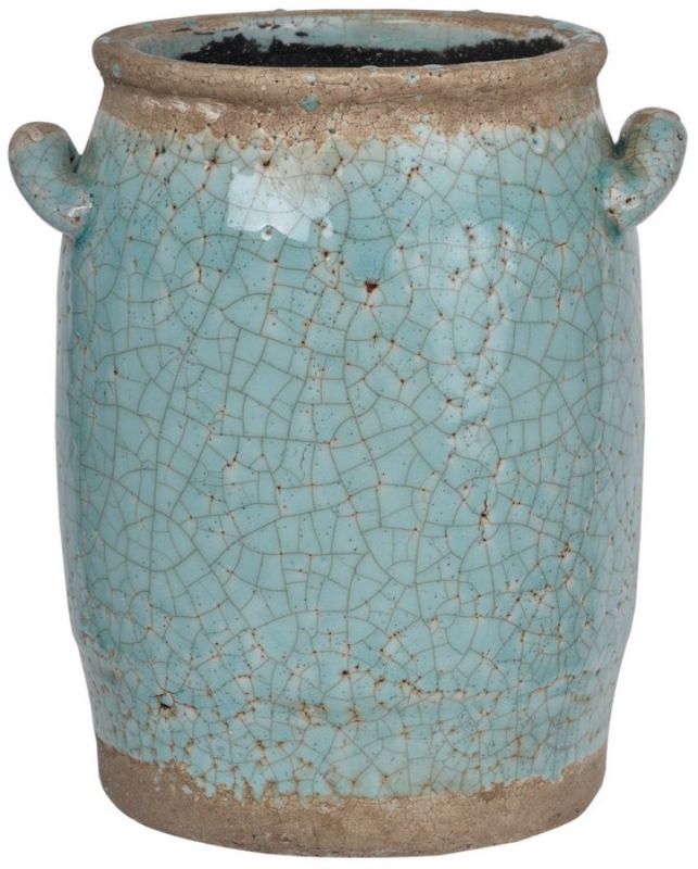 Candia Ceramic Vase Turquoise - 20cm