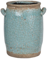 Candia Ceramic Vase Turquoise - 20cm