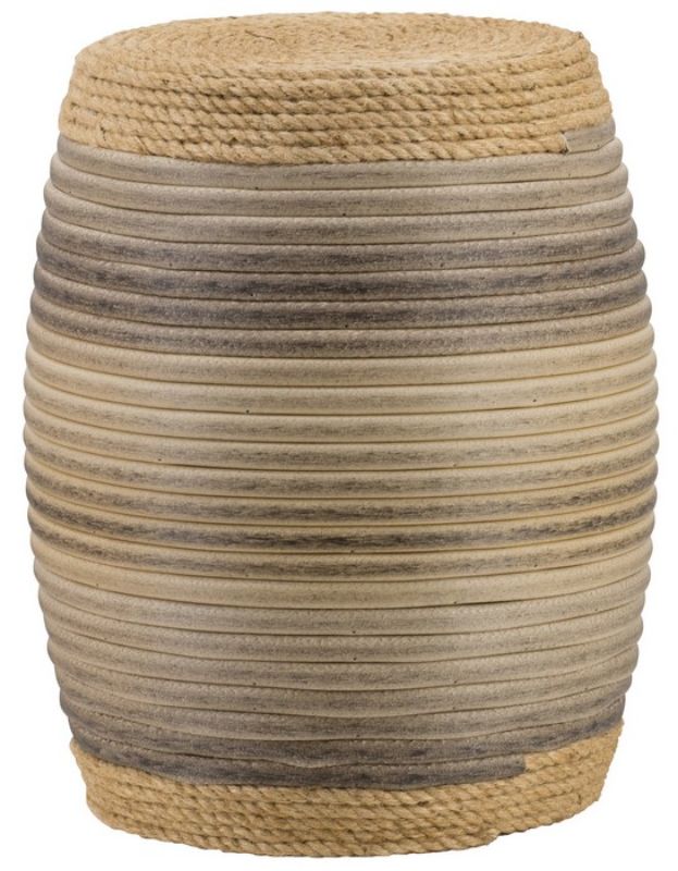 Rattan Drum Ottoman