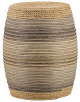 Rattan Drum Ottoman
