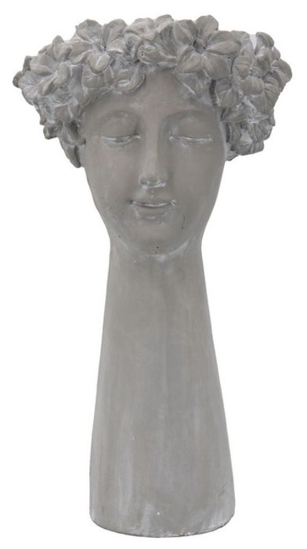 Cement Head Flower Vase