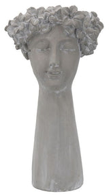 Cement Head Flower Vase