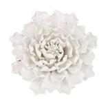 Ceramic White Flower Wall Decor- Ceramic 18.5cm