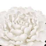 Ceramic White Flower Wall Decor- Ceramic 18.5cm