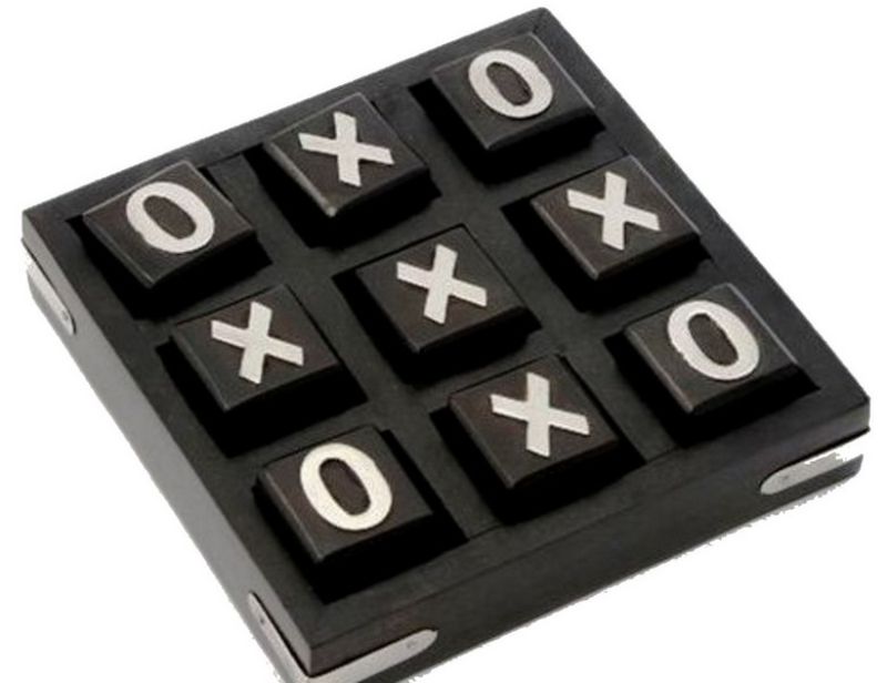 Wooden Black - Tic Tac Toe - 12cm