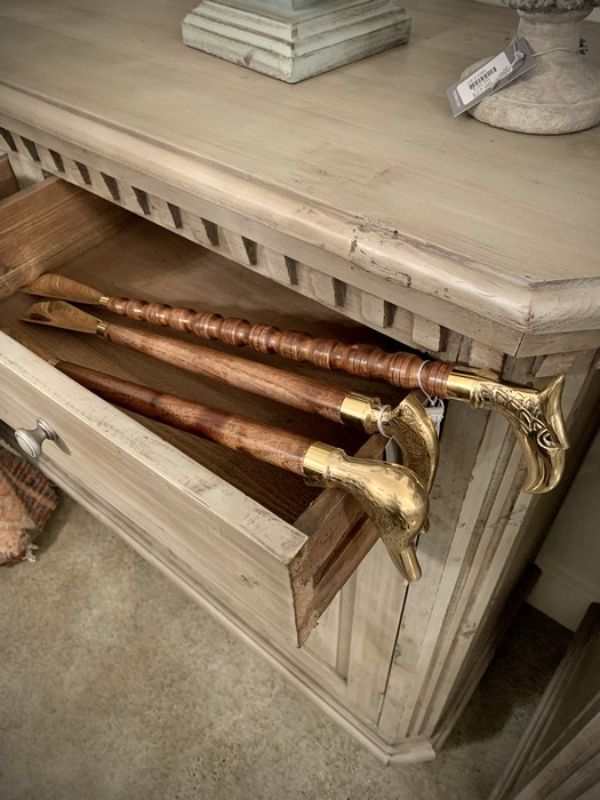 Shoe Horn Walnut Finish / Brass - 55cm
